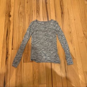 Grey, black, and White GAP shirt